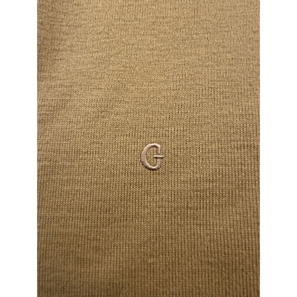 Vintage Gabicci Men's M Camel Sweater Vest V Neck Wool Knit Made Korea Logo - Picture 7 of 10